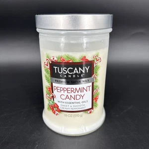 Tuscany Candle Peppermint Candy 2 Wick Jar Candle 18 Oz Limited Edition NEW - Picture 1 of 4