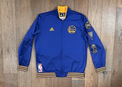 Adidas Golden State Warriors Champions Zip Up Warm Up Authentic Jacket Adult XL - Image 1 of 4