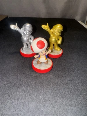 Золотой и серебряный набор amiibo Mario Nintendo отдельно - Изображение 1 из 3