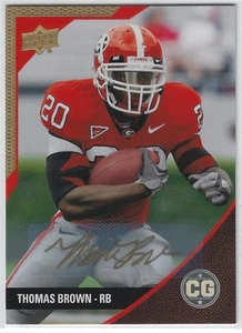 THOMAS BROWN UGA GEORGIA BULLDOGS UPPER DECK CONFERENCE CG AUTO AUTOGRAPH CARD - Picture 1 of 1