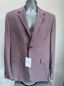 Paul Smith Mens Tailored Jacket 100% Wool Mauve Med UK38 EU48 BNWT RRP £695 - Picture 1 of 6