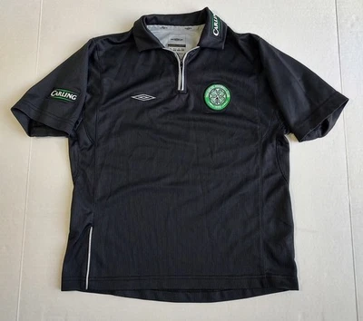 Polo Celtic FC Umbro 1/4 Cremallera Juvenil M Negro Carling Manga Corta  Foto 1 de 4