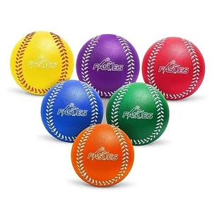 Baseballs, Soft Baseballs for Kids, Colorful Toddler Foam Practice Baseballs, - Picture 1 of 7