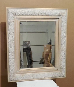 Espejo de pared con marco personalizado biselado rectangular "18x21" de madera maciza ornamentada - Imagen 1 de 12