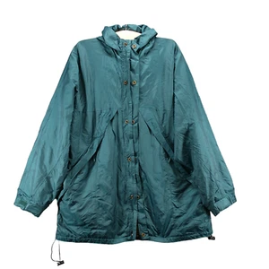 Coleman Men's Full Zip Hooded Rain Jacket Green Large Nylon Polyurethane Coating - Picture 1 of 16