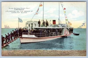 1910's AVALON CATALINA ISLAND GLASS BOTTOM BOAT EMPRESS VanORNUM POSTCARD - Picture 1 of 2