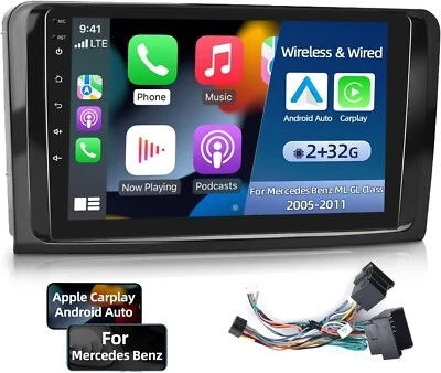 9" Autoradio GPS NAVIGATION Wifi für Mercedes Benz W164 GL320 ML350 X164 Android - Bild 1 von 4