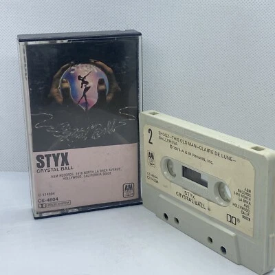Styx Crystal Ball RARE PAPER LABELS Cassette Tape 1976 USA Import Rare Find - Image 1 of 4