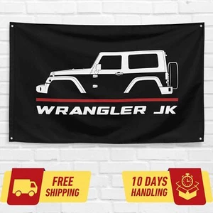 For Jeep Wrangler JK 2007- 2018 Car Enthusiast 3x5 ft Flag Gift Banner - Picture 1 of 2