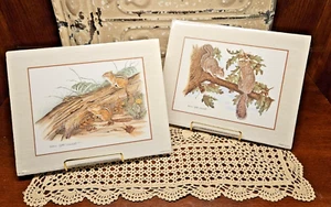 Two Vintage Animal Prints Plastic Sealed Signed Barbara Blythe Winstead 8"X10" - Picture 1 of 10