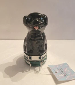 Contained Art, Labrador Black Colored Glass Airtight Stash Jar 50 ml New - Picture 1 of 4