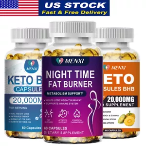 Keto Diet Pills 20,000mg Best Weight Loss Fat Burner Carb Blocker Diet ACV Pills - Picture 1 of 21