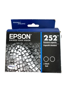 Epson 252 Ink Cartridges. Black Standard Capacity. Expired 02/2025 - Picture 1 of 4