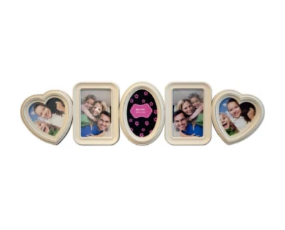 Cinco (5) corazones conectados ~ marco de fotos ~ 7,5" de alto x 28" de ancho Foto 1 de 4