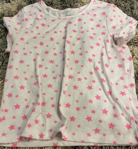 Justice League's America White with Pink Stars T-shirt Girl Size 14/16 XL  - Picture 1 of 7