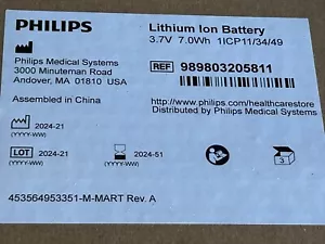 23 available Philips MX40 Rechargeable 3.7V 7Wh Battery 989803176201 brand new - Picture 1 of 3