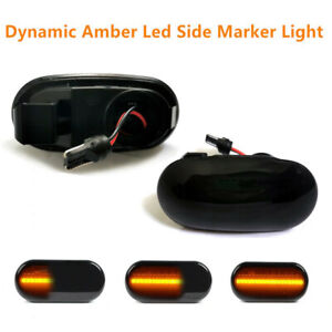 Amber Dynamic LED Side Marker Light Lamp For Mitsubishi Triton L200 Pajero Sport