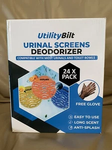 Utilitybilt Urinal Screens Deodorizer 24 Pack. Odor Protection For 30 Days/ 5000 - Picture 1 of 5