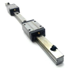 NSK LY15-79-024 zwei Linearlagerböcke auf Schiene, 34 x 40 mm Blöcke, 340 mm Schiene - Bild 1 von 5