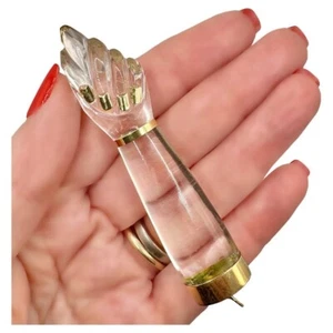 Crystal and 18K Gold Large Figa Pendant - Bild 1 von 7