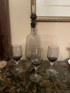 Empoli 12 Inch Italy Decanter And Glasses  - Picture 1 of 8