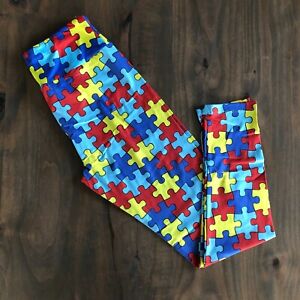 leggings leggings filles sensibilisation à l'autisme entre Charlie's Project neuf avec étiquettes puzzle
