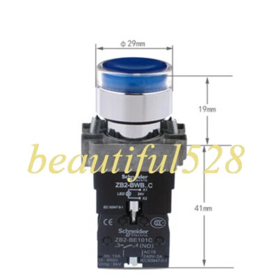 Interruptor de botón azul nuevo XB2BW36B1C auto restablecimiento 1 pieza Foto 1 de 3