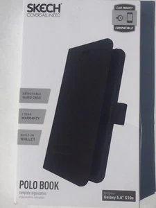 Skech Polo Book Detachable Wallet Case for Galaxy S10e - Black - Picture 1 of 6