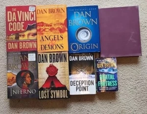 Dan Brown Hardcover Robert Langdon Complete Set Da Vinci Code Digital Fortress + - Picture 1 of 7