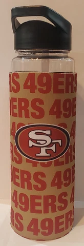 San Francisco 49ers 25oz Flip Top Water Bottle - NFL Cover
