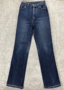Pantalones de mezclilla Wrangler para mujer 10 faldas ajuste completo cintura alta lavado oscuro mamá hechos en EE. UU. - Imagen 1 de 15