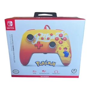 PowerA Enhanced Wired Controller for Nintendo Switch Pokemon Pikachu Orange Bery - Picture 1 of 6