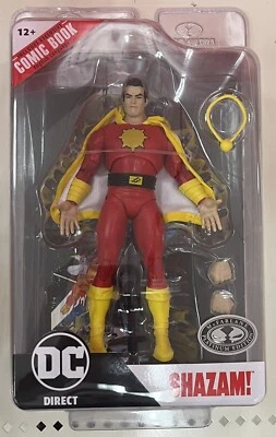 Figura McFarlane DC Direct Page Puncher Shazam 7' Edición Platino + Cómic Nuevo en Caja Foto 1 de 2