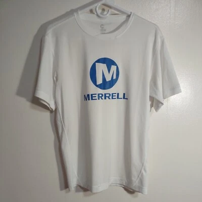 Camiseta Merrell para hombre S blanca con logotipo camisa absorbente para correr Foto 1 de 4
