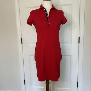Lauren Ralph Lauren Women's Red Polo Dress Size Small Logo Vertical Rare - Picture 1 of 13