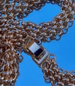 18 Karat vergoldete Frauenkette Halskette 19,5 Zoll - Bild 1 von 17