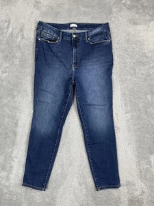 Pantalones de mezclilla Good American para mujer 14-18 lavado oscuro buenas piernas ajustados siempre elásticos - Imagen 1 de 11