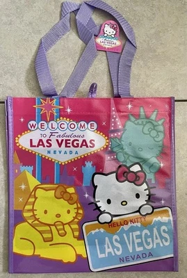 NUEVO Con Etiquetas Las Vegas HELLO KITTY Bolso Reutilizable Bolso de Compras Shopper ABC Store Foto 1 de 4