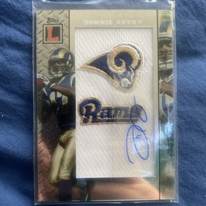 2008 Topps Letterman Team Logo /75 Donnie Avery #ATP-DA RPA Rookie Patch Auto RC - Foto 1 di 1