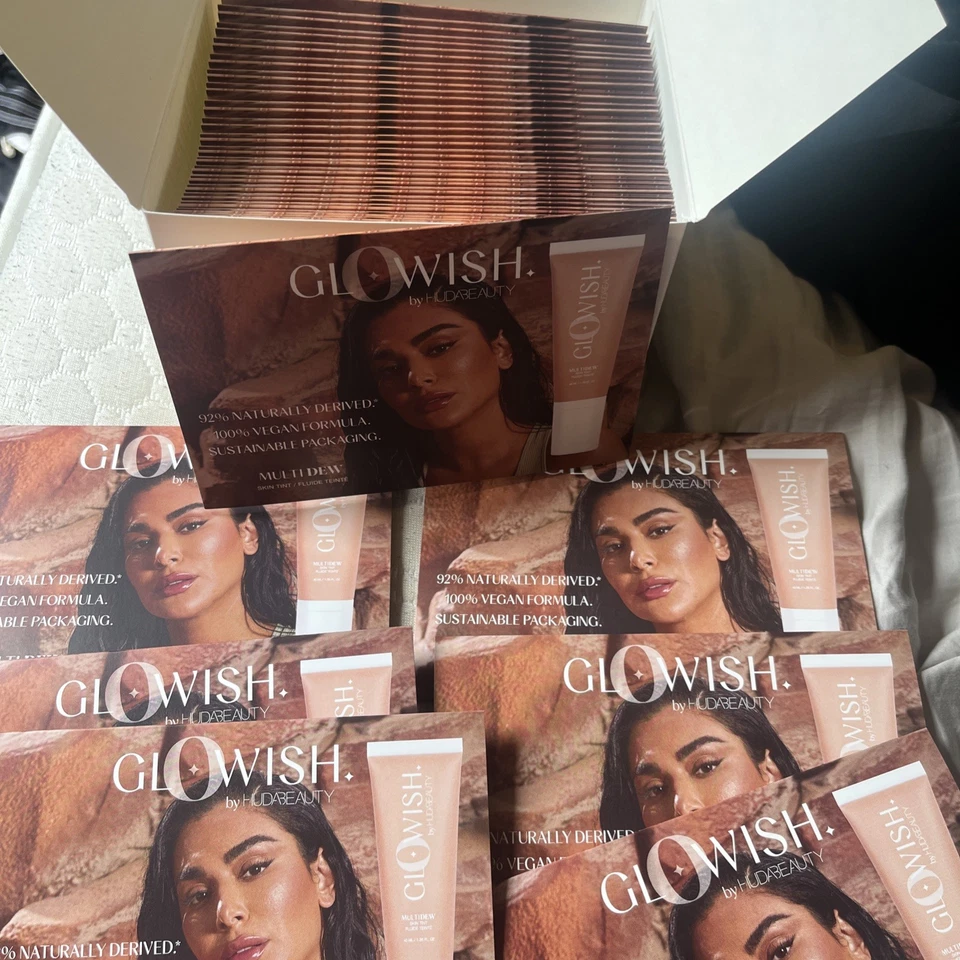 Huda Beauty Skin Tint SamplesX3 Glowish Multidew 50 bulk buy! Job lot - Image 1 of 4