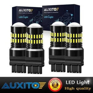 4* AUXITO 3157 4114 4157na LED DRL Daytime Running Light Bulbs 6000K Xenon White - Imagen 1 de 7