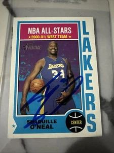 Topps Heritage Shaquille O'Neal Shaq 2002 firmado LA Lakers autógrafo automático - Imagen 1 de 3