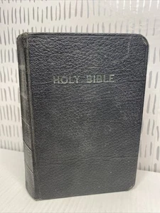 Holy Bible Pocket KJV Red Letter Self Pronouncing Ed World Publishing 1950s Vtg - Picture 1 of 21