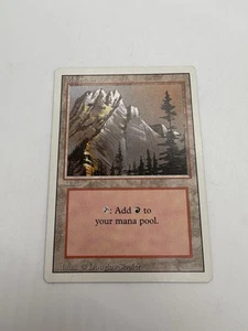 Magic The Gathering Mountain Revised Edition Land Vintage Add To Your Mana Pool - Picture 1 of 12
