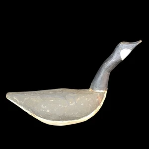Vtg Canada Goose Decoy Primitive Wood Hand Carved 24" - Picture 1 of 18