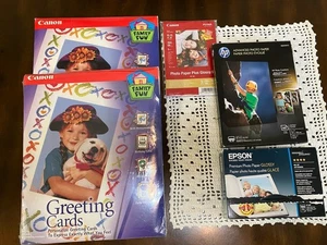 5 Pc Lot Canon Epson hp Premium Plus Advanced Glossy Photo Paper Instant Dry - Afbeelding 1 van 18