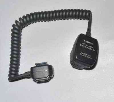 Canon Off Camera Shoe Cord OC-E3 Cable Digital DSLR Off Camera Flash - Image 1 of 4