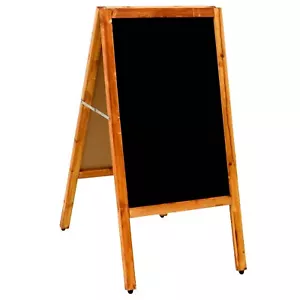 NEW! Wooden Chalkboard Blackboard Pavement Display Sign A-Board - Picture 1 of 7