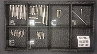 Juego de tornillos para cubiertas de motor de acero inoxidable pulido Suzuki RMX250 1989-1998 Foto 1 de 3