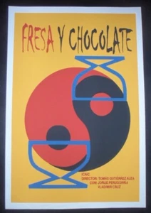 Vendita / POSTER SERIGRAFATO FRAGOLA E CIOCCOLATO Cuba per famoso film cubano LGBTQ - Foto 1 di 4